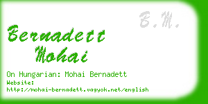 bernadett mohai business card